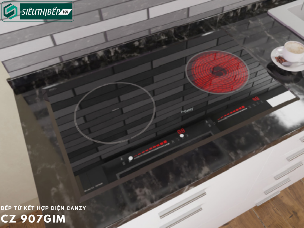 Bếp từ kết hợp điện Canzy CZ 907GIM (Made in Germany)