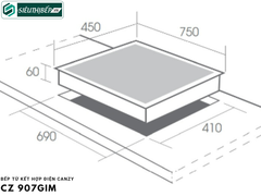 Bếp từ kết hợp điện Canzy CZ 907GIM (Made in Germany)