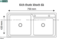 Chậu rửa bát Giovani GS - 7845 PM (Inox - 2 hộc lệch)