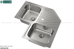 Chậu rửa bát Teka ANGULAR 2B (Inox 2 hộc 1 bàn chờ - Made in Spain)