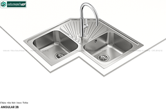 Chậu rửa bát Teka ANGULAR 2B (Inox 2 hộc 1 bàn chờ - Made in Spain)