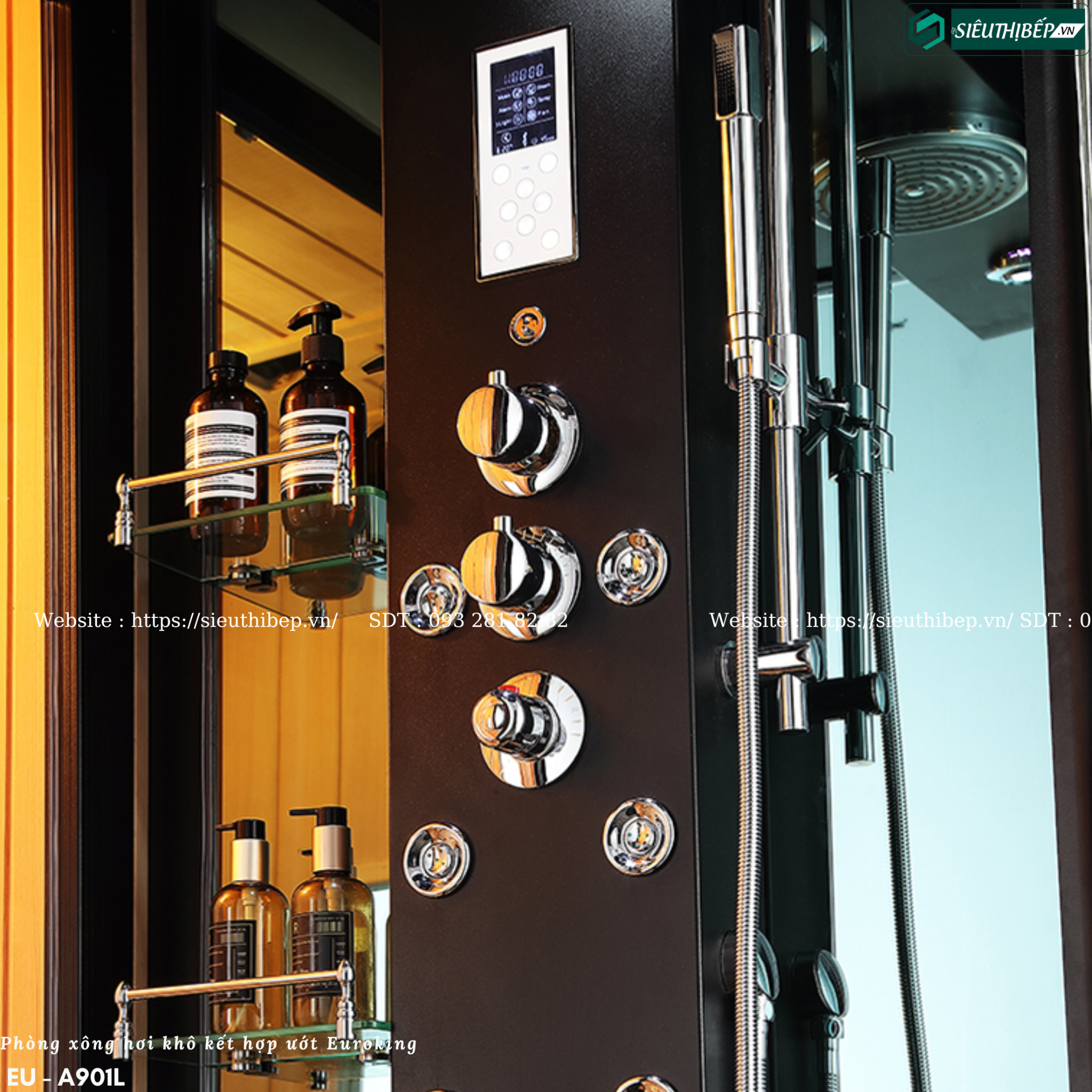Với công nghệ Châu Âu hiện đại, phòng xông hơi khô kết hợp ướt Euroking EU - A901L sẽ là một trải nghiệm thư giãn hoàn hảo cho bạn. Với độ ẩm và nhiệt độ điều chỉnh được, bạn có thể tiết kiệm thời gian và tận hưởng những lợi ích tuyệt vời của xông hơi.
