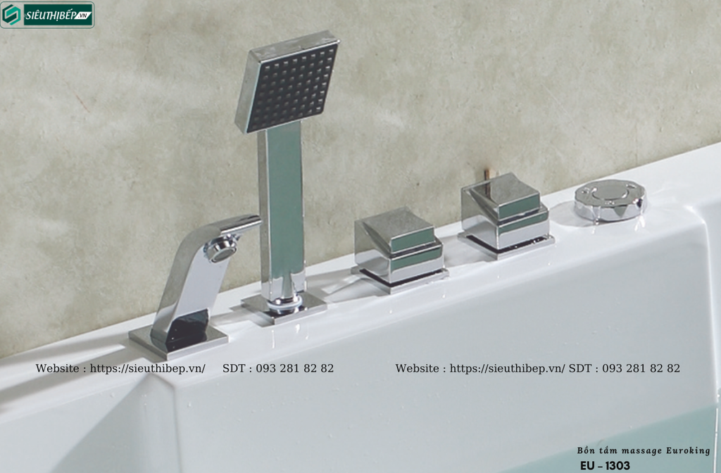 Bồn tắm massage Euroking EU – 1303 (Công nghệ Châu Âu)