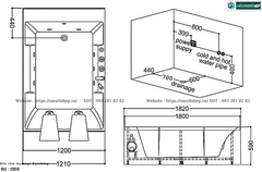 Bồn tắm massage Euroking EU – 1305 (Hệ thống massage xoáy nước)