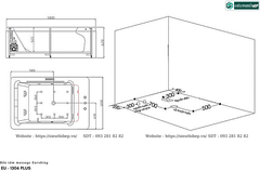 Bồn tắm massage Euroking EU – 1306 Plus (Hệ thống massage, sủi khí và tạo thác)