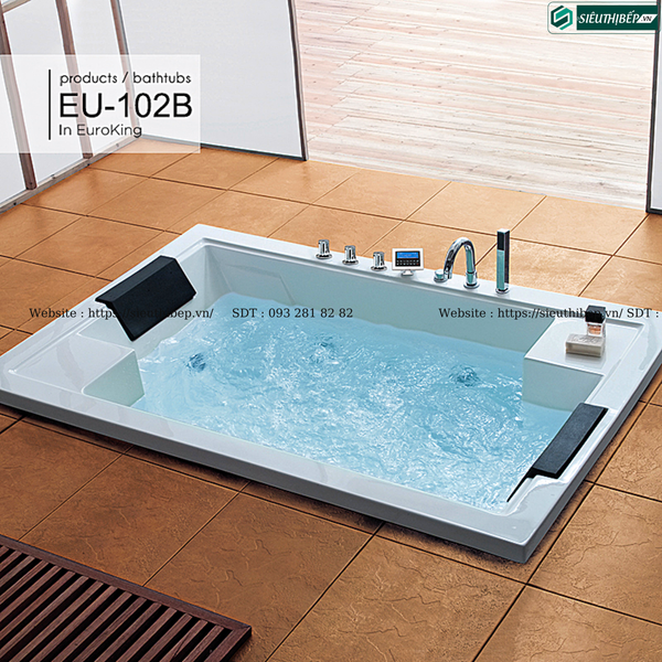 Bồn tắm massage Euroking EU – 102B (Hệ thống massage xoáy nước xung quanh lòng bồn)