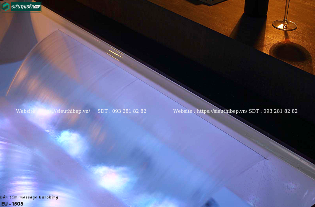 Bồn tắm massage Euroking EU – 1505 (Hệ thống massage, sủi khí và tạo thác)