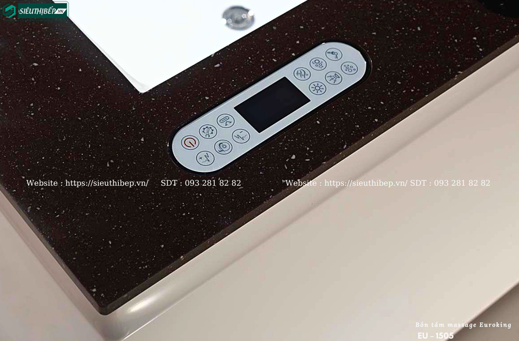 Bồn tắm massage Euroking EU – 1505 (Hệ thống massage, sủi khí và tạo thác)