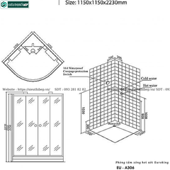 Phòng tắm xông hơi ướt Euroking EU – A306 (Công nghệ Châu Âu)