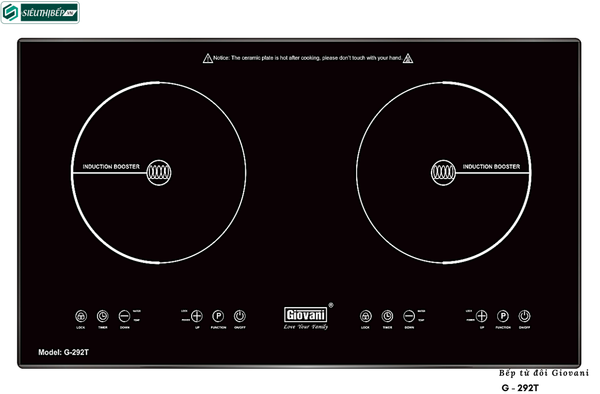 Bếp từ đôi Giovani G - 292T