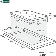 Bếp từ đôi Giovani G - 292T