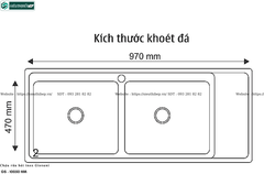 Chậu rửa bát Giovani GS - 10050 HM (Inox - 2 hộc, 1 bàn chờ)