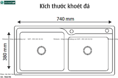 Chậu rửa bát Giovani GS - 7842 PM (Inox - 2 hộc lệch)