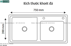 Chậu rửa bát Giovani GS - 7843 HM (Inox - 2 hộc lệch)