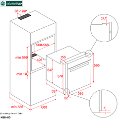 Lò nướng Teka HSB 610 (71 Lít - Âm tủ)