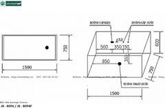 Bồn tắm massage Govern JS - 8094 / JS - 8094P (Bồn tắm massage, sục khí, đèn đổi màu)