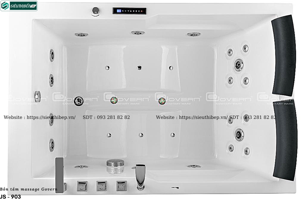 Bồn tắm massage Govern JS - 903 (Bồn tắm massage, sục khí, đèn led)