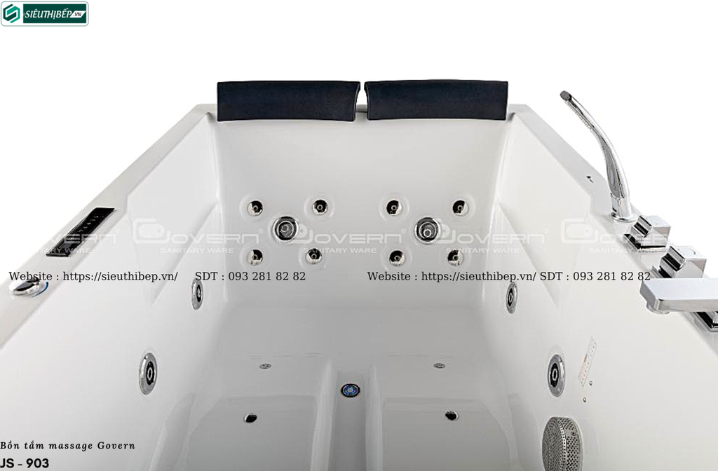 Bồn tắm massage Govern JS - 903 (Bồn tắm massage, sục khí, đèn led)