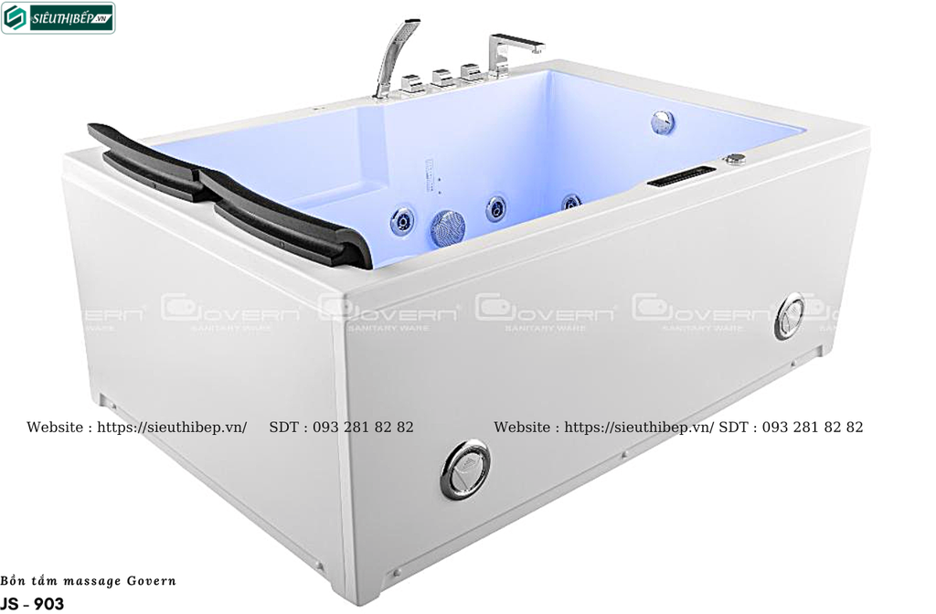 Bồn tắm massage Govern JS - 903 (Bồn tắm massage, sục khí, đèn led)