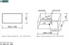 Bồn tắm massage Govern JS - 922A / JS -  922B (Bồn tắm massage, sục khí,  bồn thả)