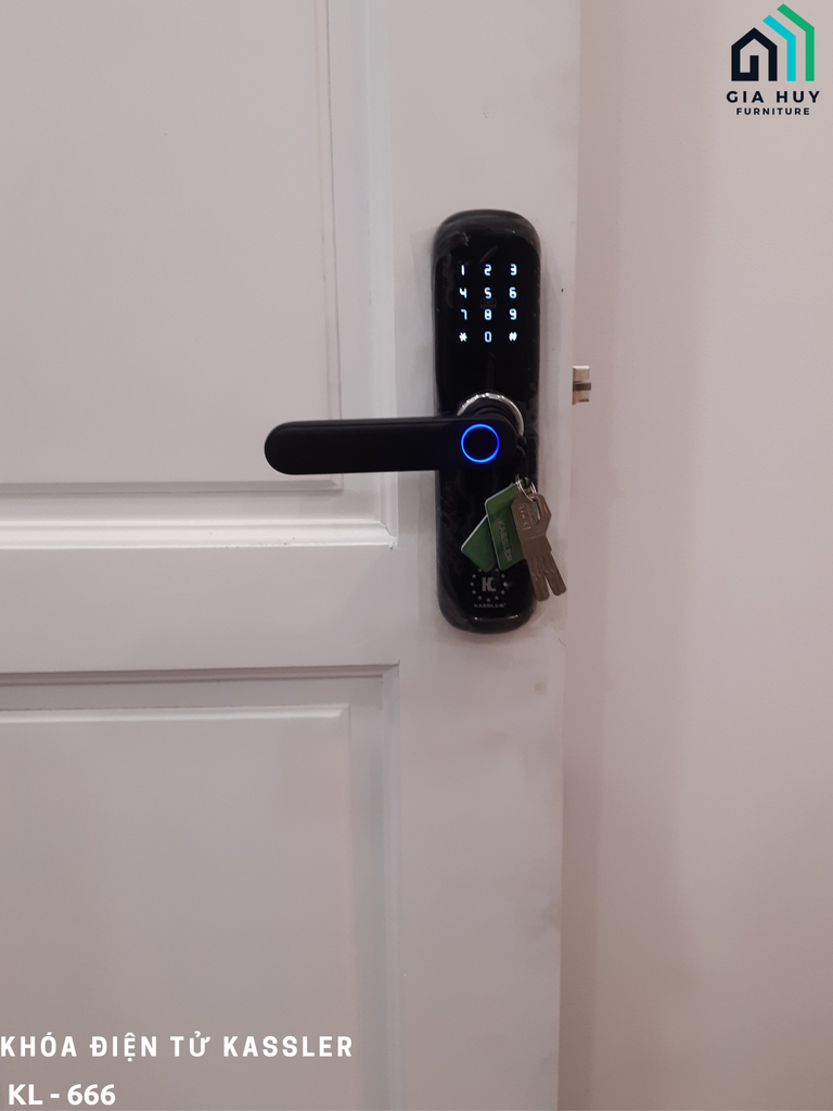 Khóa điện tử Kassler KL - 666 mở khóa bằng APP Wifi thông minh