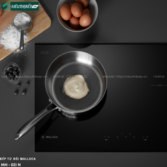 Bếp từ đôi Malloca MH - 02I N (Kính đen chấm bi chìm)