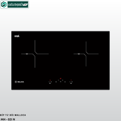 Bếp từ đôi Malloca MH - 02I N (Kính đen chấm bi chìm)