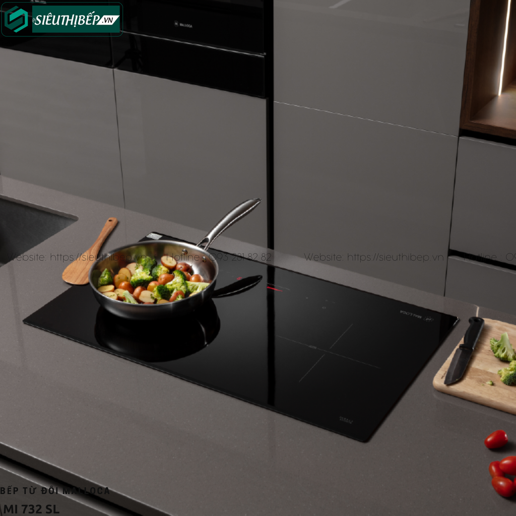 Bếp từ đôi Malloca MI 732 SL (Made in Spain)