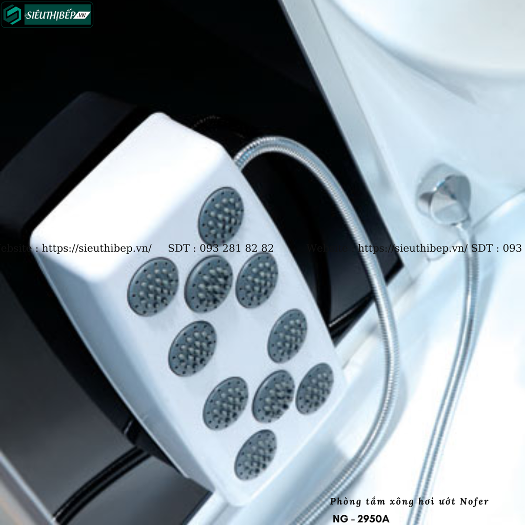 Phòng tắm xông hơi ướt Nofer NG - 2950A (Công nghệ Châu Âu)
