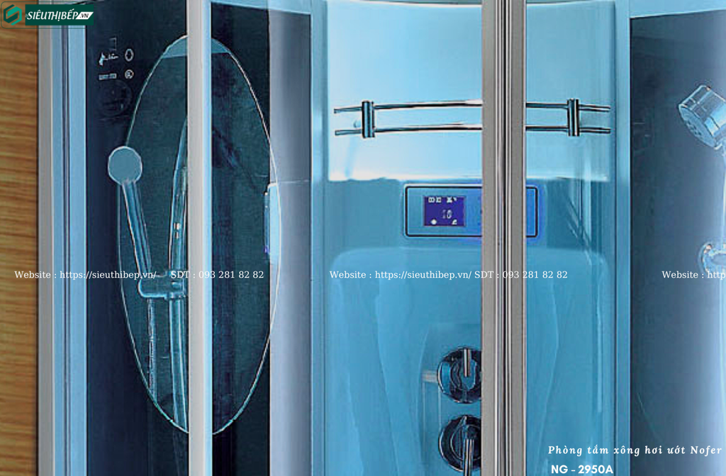 Phòng tắm xông hơi ướt Nofer NG - 2950A (Công nghệ Châu Âu)