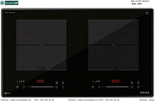 Bếp từ đôi Spelier SPM - T89G (Made in Malaysia)