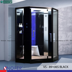 Phòng tắm xông hơi ướt Nofer VS - 89106S (Black / White)