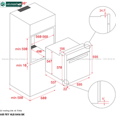 Lò nướng Teka AIR FRY HLB 8416 BK (71 Lít - Âm tủ)