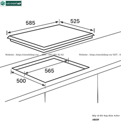 Bếp kết hợp Arber AB559 (Từ kết hợp điện - 2 từ, 1 điện)