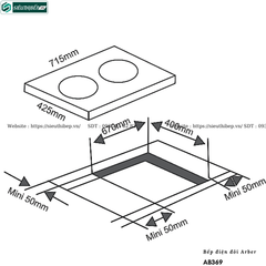 Bếp điện đôi Arber AB369 (Công suất max 3600W)