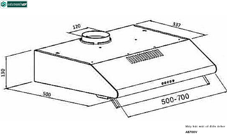 Máy hút mùi Arber AB700V (Cổ điển)