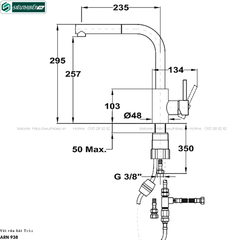 Vòi rửa bát Teka ARN 938 (Mạ chrome - Nóng lạnh)