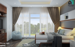 Phòng ngủ ARTIC (Gỗ Ash + MDF sơn + MDF veneer sồi)