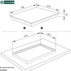 Bếp gas đôi Malloca AS 9502W