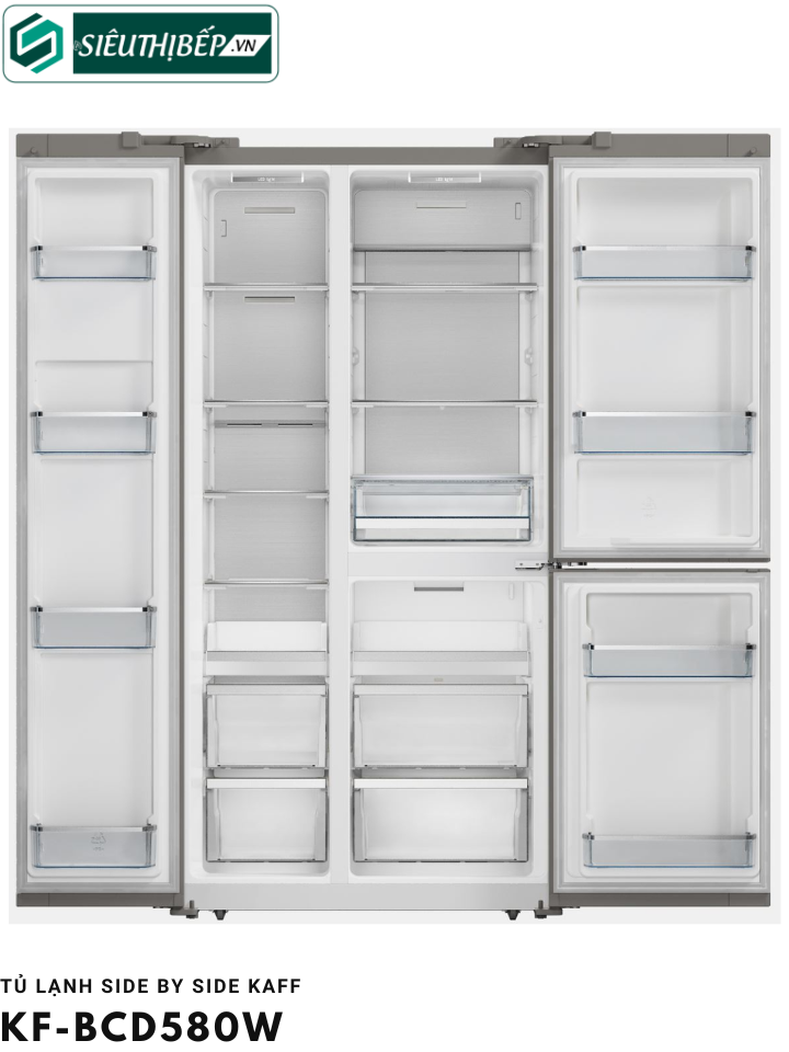 Tủ lạnh Kaff KF - BCD 580W (Side By Side 3 cánh mở  - 580 Lít)
