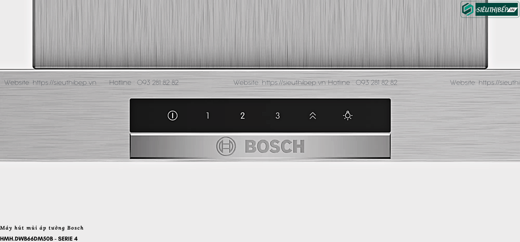 Máy hút mùi Bosch HMH DWB66DM50B - Serie 4 (Áp tường chữ T)