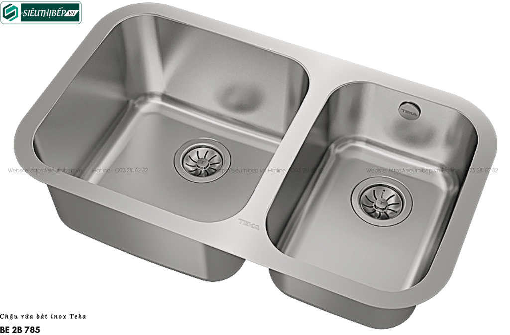 Chậu rửa bát Teka BE 2B 785 (Inox 2 hộc - Made in Spain)