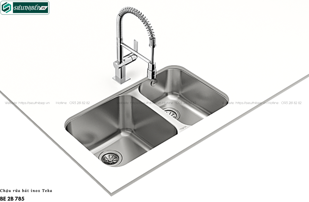Chậu rửa bát Teka BE 2B 785 (Inox 2 hộc - Made in Spain)