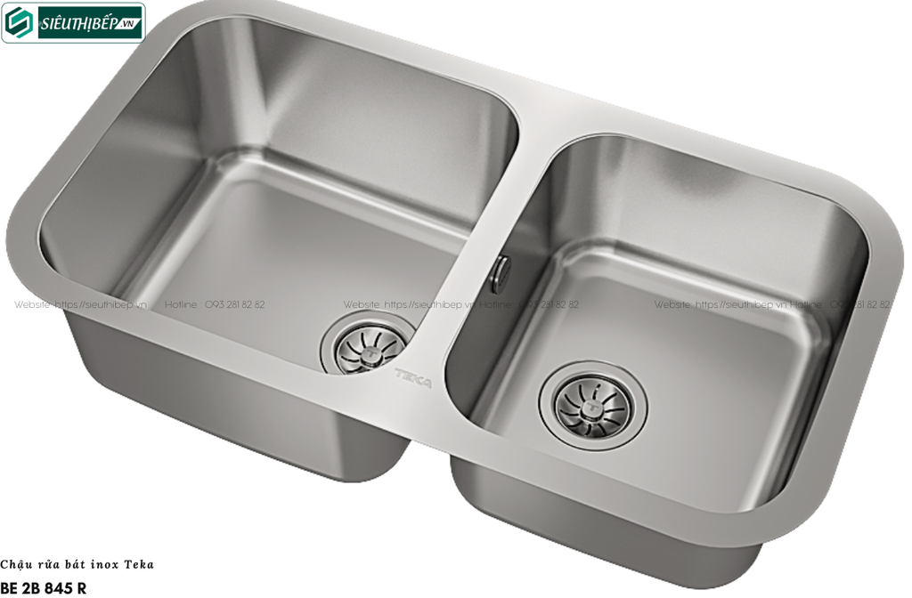 Chậu rửa bát Teka BE 2B 845 R (Inox 2 hộc - Made in Spain)