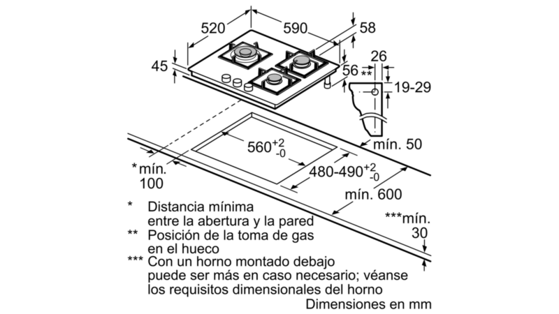PPC6A6B20 Series 6 -  Bếp gas Bosch nhập Tây Ban Nha
