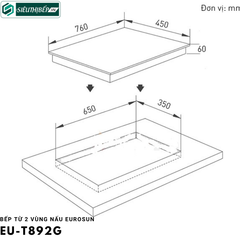 Bếp từ đôi Eurosun EU - T892G Inverter tiết kiệm điện