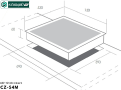 Bếp từ đôi Canzy CZ - 54M Inverter tiết kiệm điện