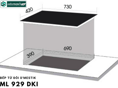 Bếp từ đôi D'mestik ML 929 DKI Inverter tiết kiệm điện