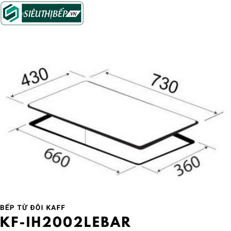 Bếp từ đôi Kaff KF - IH2002LeBar Inverter tiết kiệm điện