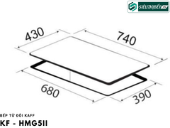 Bếp từ đôi Kaff KF - HMG5II Inverter tiết kiệm điện